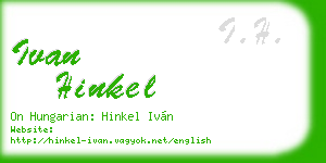 ivan hinkel business card